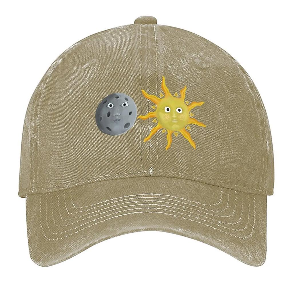 Sun and Moon Color Faces Baseball Cap Golf Hat Man Winter Hat Sun Cap Wild Ball Hat Caps For Men Women's