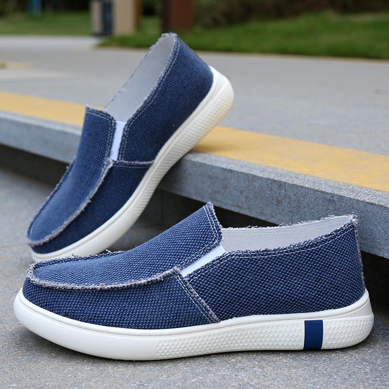 2026 New Man‘S Casual Canvas Shoes Soft Comfortable Lightweight Fashion Versatile Outdoor Walking Loafers Shoes