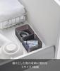 Yamazaki Jitsugyo 3641 Clear Bottom Stackable Drawer Organizing Storage Case S Set of 2 Black Approx. W8 x D8 x H3.7cm Tower Cutlery Storage Desk