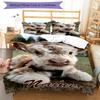 3pcs Custom Name Cow Bedding Set Duvet Cover Closure Includes 1 Duvet Cover & 2 Pillowcases, Soft and Comfortable for All Seasons.