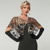 Vintage Style Sequins Tassel Shawls Embroidery Flapper Shawl  Garment Accessories