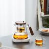 POKALOTEA Heat-Resistant Glass Teapot, 890ml, with Push-Out Tea Strainer, Clear Glass Kyusu (Kyusu), Direct Heat Safe, Stylish, Versatile Teaware