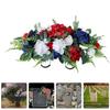 Grabstein Blumensattel Groß Künstliche Friedhofsblumen Für Grab - Friedhofs-Gedenkrose Für Außen-Grabstein-Dekorationen