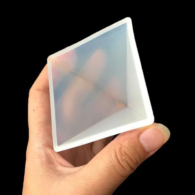 Pyramid Silicone Stencil Resin Jewelry Making Template Epoxy Pendant Craft DIY Tool 50*50mm
