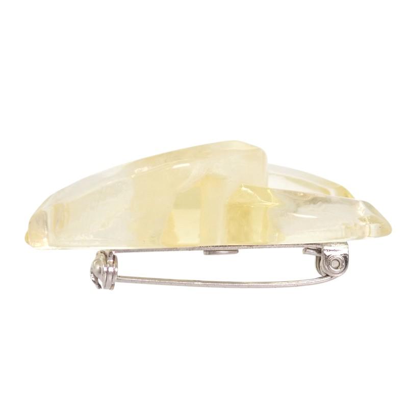 Chanel Brooch Clear Acrylic Women