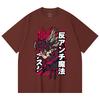 230 Gsm 100% Cotton Black Clover V5 Asta Demon Print Unisex Heavy Cotton T Shirt