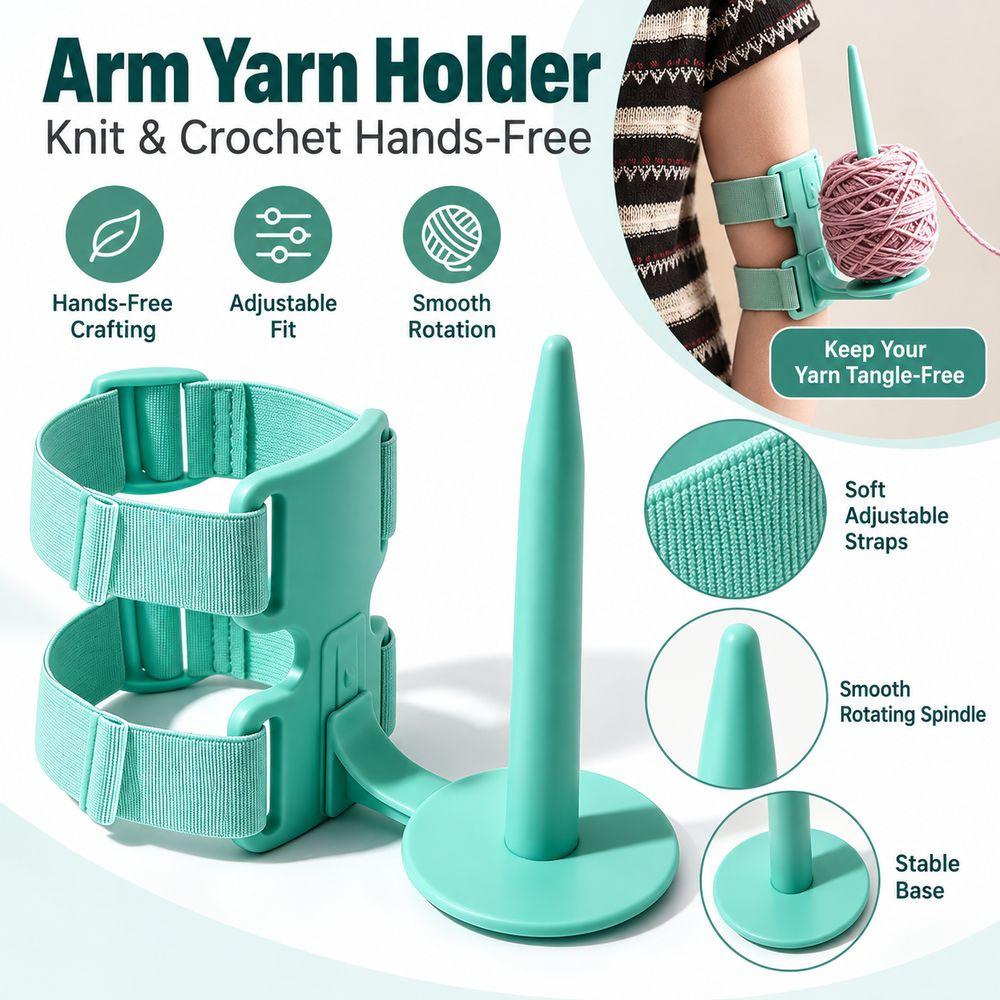 Adjustable Straps Yarn Holder Plastic Yarn Dispenser New Arm Yarn Holder