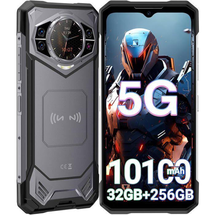 DOOGEE S200 Telephone Portable Incassable 5G 32GB+256GB Smartphone Robuste Android 14 10100mAh 6,72" FHD+ 100MP Dual SIM/NFC Gris