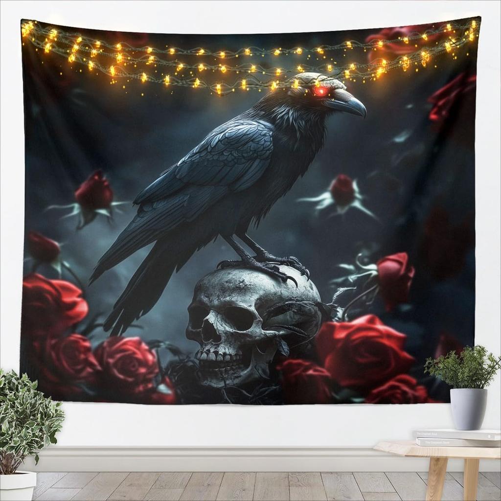 Happy Halloween Wall Art Medium Kids Spider Wall Hanging Blanket for Boys Girls Teens Cobweb Vintage Halloween Decor Spooky