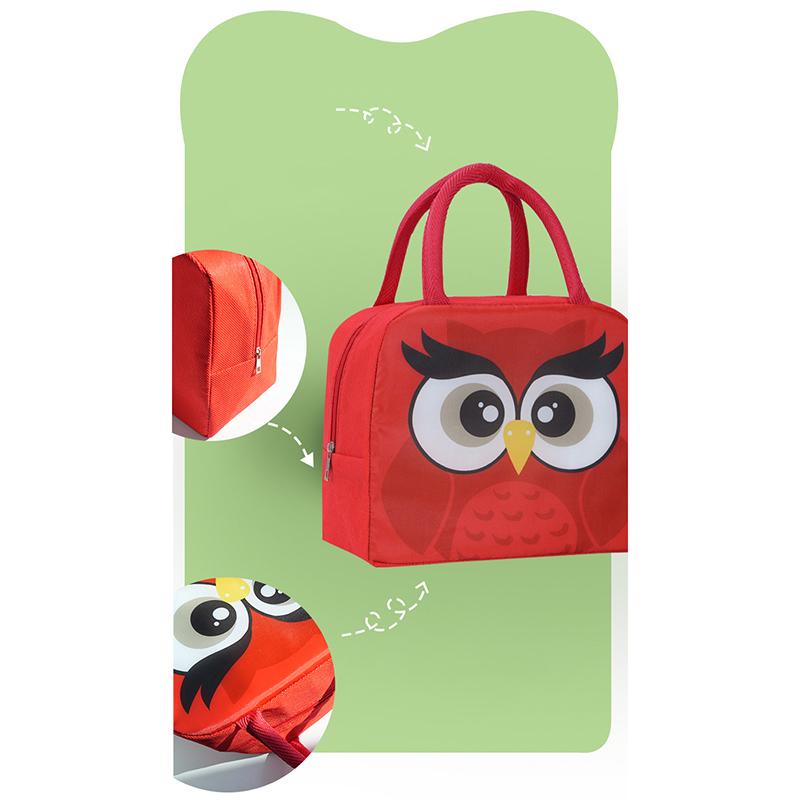 Cartoon Cute Lunch Bag For Children Aluminum Insulation Keep Temperature Lunch Box Hangbag Outdoor Picnic Food Storage Bags