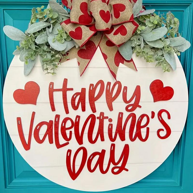 Valentinstag Türschild Deko Romantisch Festlich Valentinstag Holzschild für Haustür für Außen Innen Wand Fenster Veranda Kaminsims