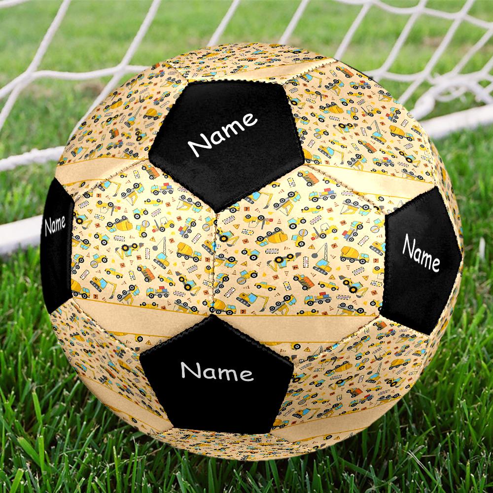 Custom Name excavator Theme Size 5 Soccer Ball, Suitable for Both Indoor and Outdoor Matches, a Gift Suitable for Everyone.