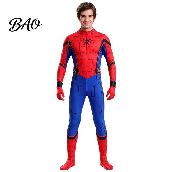 Character Fancy Dress Spider Hero Full Bodysuit with Mask, Coverage Zentai Costume for Spiderman Theme Suit Kids Adults, Stretchy Cosplay Outfit