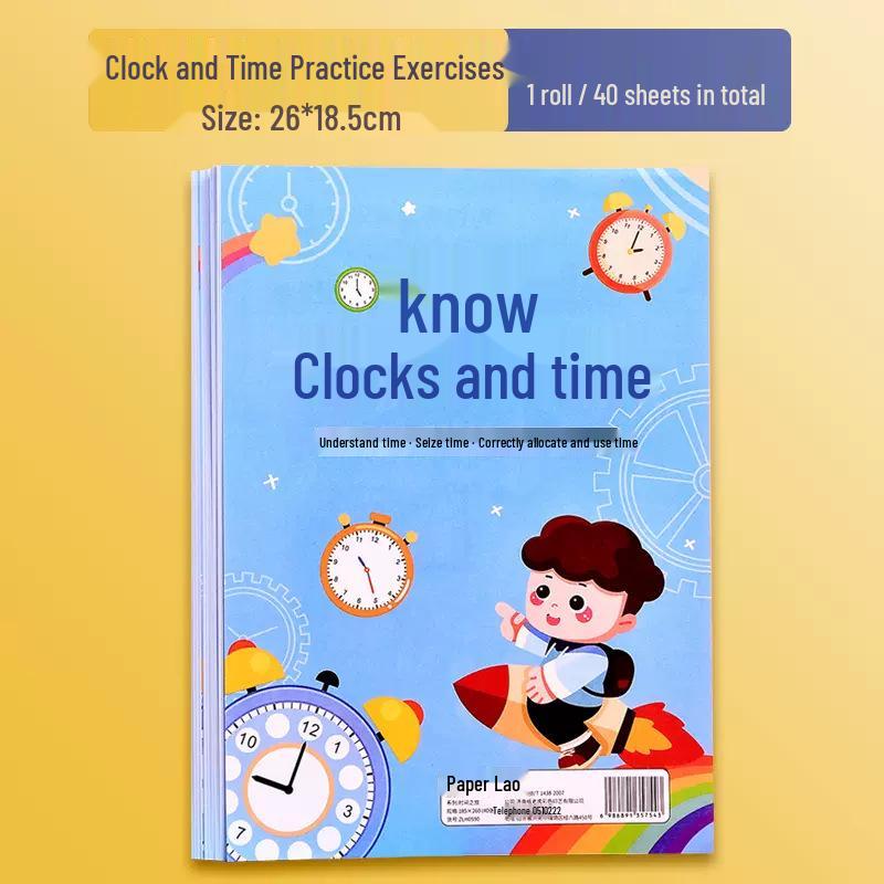 Montessori Math Clock for Kids: Time Recognition Teaching Aids for First Grade Learning
