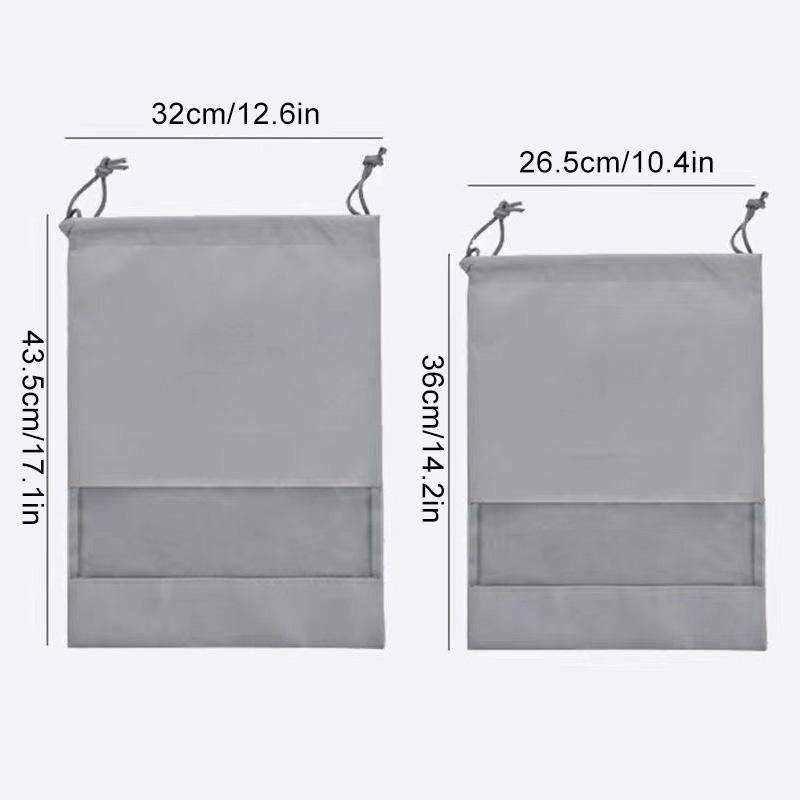 1PC With Thickened Portable Non-Woven Fabric Clothing Hanging Waterproof Pocket Travel Organizer Shoe Storage Bag