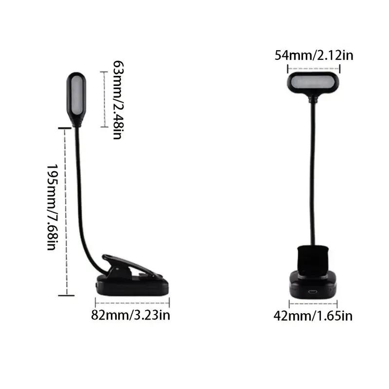 Mini lampă de carte LED cu clip alimentată cu baterii, protecție pentru ochi, lampă de lectură flexibilă, lampă de birou, lampă de noptieră, lumină de noapte portabilă, lumină de studiu