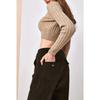 Women Autumn Winter High Waist Corduroy Straight Pants, Draped Slim‑Fit Casual Long Trousers Multi‑Color Wide Leg Bottoms For Daily Street Outfit