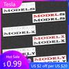 Autoaufkleber 2025 Neu Tesla 1 Stück ABS 3D Buchstaben Model Y Logo Chrom Schwarz Aufkleber Auto Heckklappen Abzeichen Emblem Für Tesla Model S M