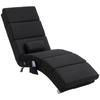 Relax Armchair Ergonomic Relaxation Lounge Chair, Massaging and Heating with Remote Control 56 X 168 X 84 Cm Black