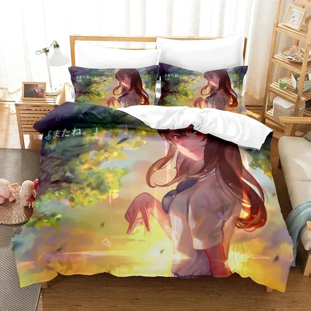Comforter 3D Anime A Silent Voice Shape Of Voice Bedding Set Bedroom Soft Modern S Comefortable Quilt