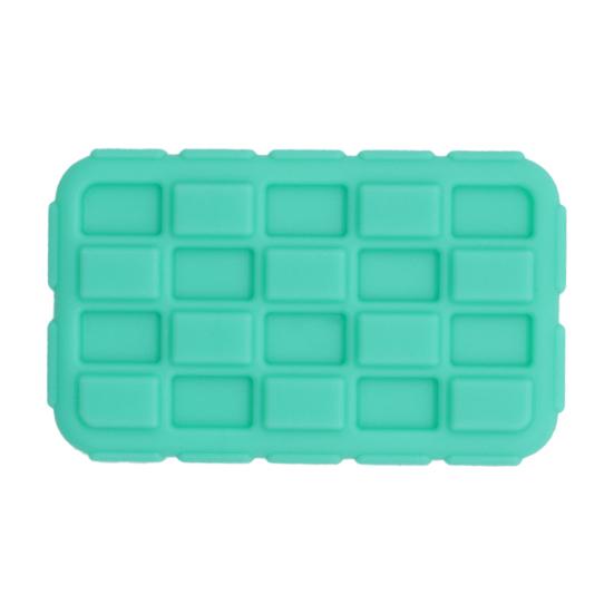 Sensory Stone Fidget Toy Portable Stress Relief Travel Anxiety Square Rectangle Triangle Round Star Textured зелёный