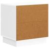 Nightstand Set of 2 High Gloss White 43 x 34.5 x 44.5 cm