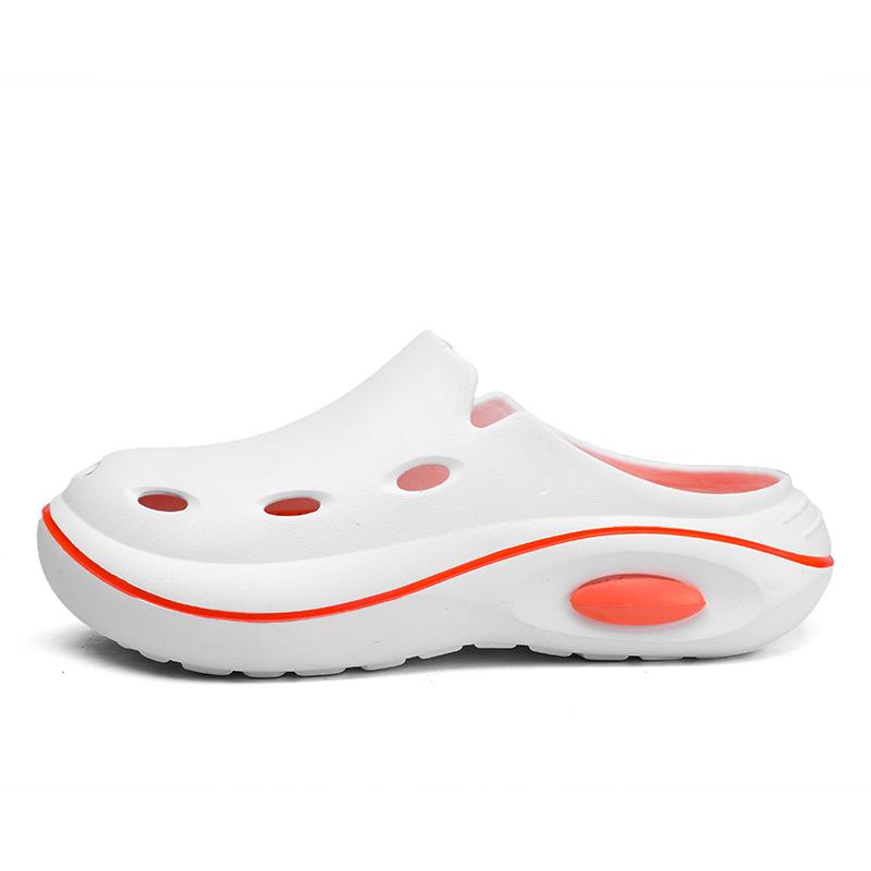 

38-45 Мужские Большие Модные Нескользящие Домашние Тапочки Баотоу Уличные Пляжные Туфли Сандалии Туфли с Отверстиями 44/45 белый