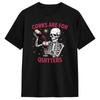 Corks Are for Quitters Wine Lover Skeleton T Shirt Summer Cotton T-Shirts For Men's Fashion Casual Tshirt Short Sleeves Clothing