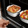 4PCS Heat-resistant Lasagna Baking Pan with Handle Fruit Bowl Ceramic Baking Bowl  Dessert
