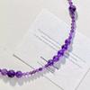 Natürliche Eisdurchlässige Amethyst Gypsy Design Halskette Schlüsselbein Kette Pullover Kette