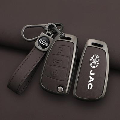 Metal Car Key Case Cover Shell Bag For JAC S2 Refine S3 S4 S5 S7 R3 A5 7 T40 S5 X4 R3 SEI 3 2017 2018 2019 2020 Accessorise
