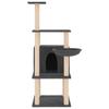VidaXL Cat Tree with Sisal Scratching Posts Dark Grey 132 Cm 171728