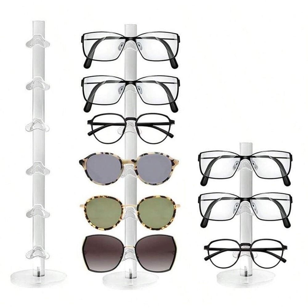 Transparent Eyeglasses Show Stand Multi Layers Glasses Showcase Shelf