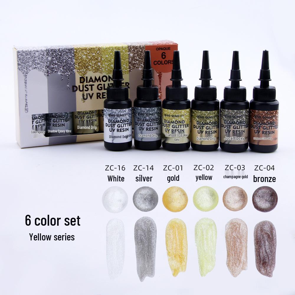 UV Crystal Epoxy Glitter Set – 6, 12, or 24 Color Options for Handmade Jewelry