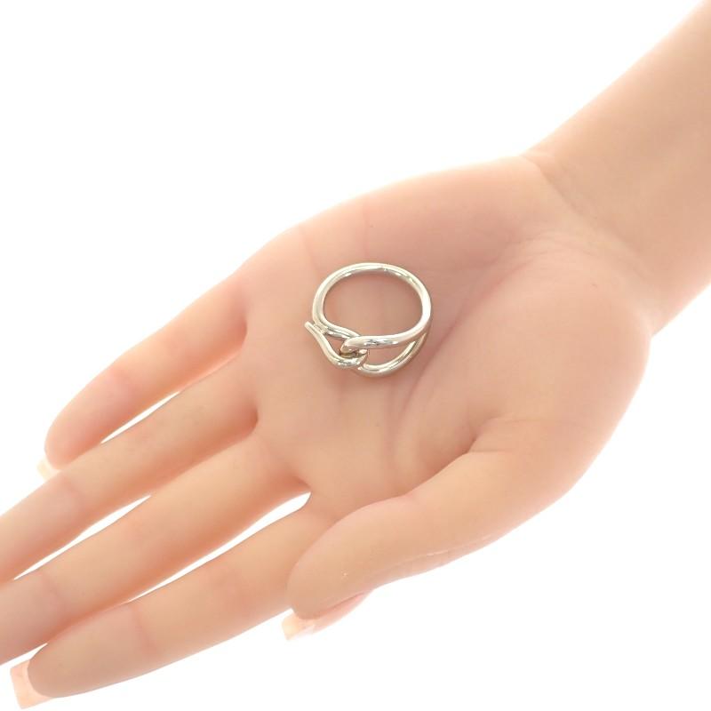 HERMES   Schalring Silbermetall Damen