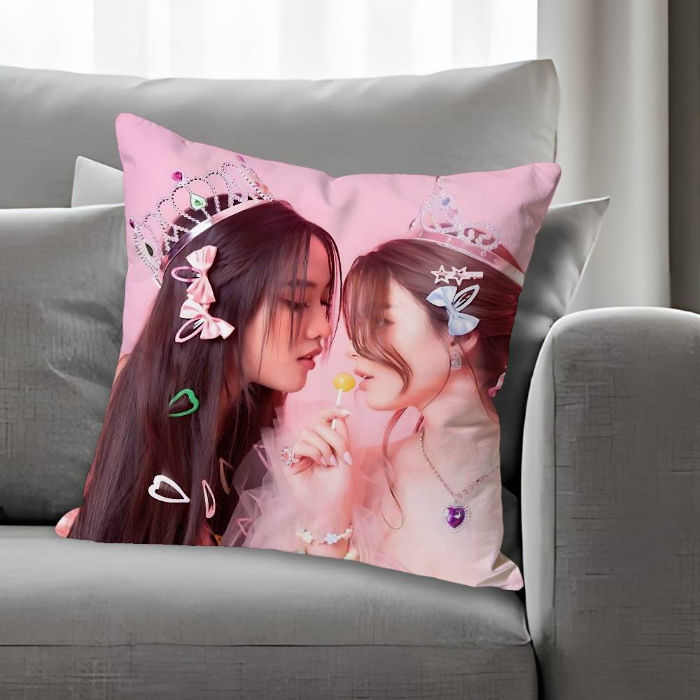

Pink TTheory FFreen BECKY Anime Celebrity Merchandise AllMatch Printed Pillow Case Sofa Car Office Room Decoration Protector 30x30 cm