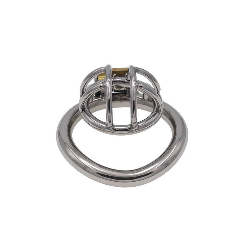 Stainless Steel Chastity Device Chastity Lock with Mini Short Hollow Design Men's Penis Lock Cage CB Wear outside
