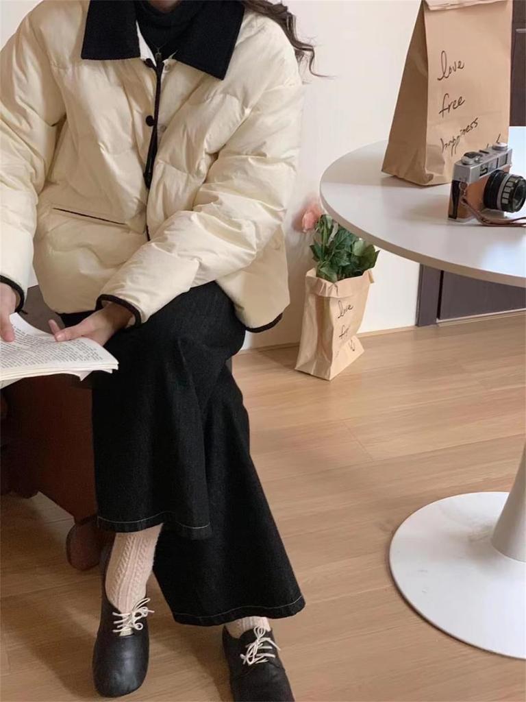 Vasarhely Down Short Perfect for and Spring Women's Jacket, Casual, Length, Outerwear, Windproof, Lightweight, Warm, Commuting, Fall, Winter, (Size S,