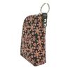 Indenya Inden Key Case Black with Pink Snowdrop D, Deerskin, Lacquer, Pattern, 4707-51-160