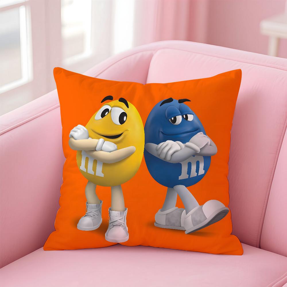 

Мода M&M s Шоколадные конфеты Мем Наволочка Антипылевой клещ Наволочка Невидимая молния Шелковистый короткий плюш Чехол для диванной подушки 16x16Inch
