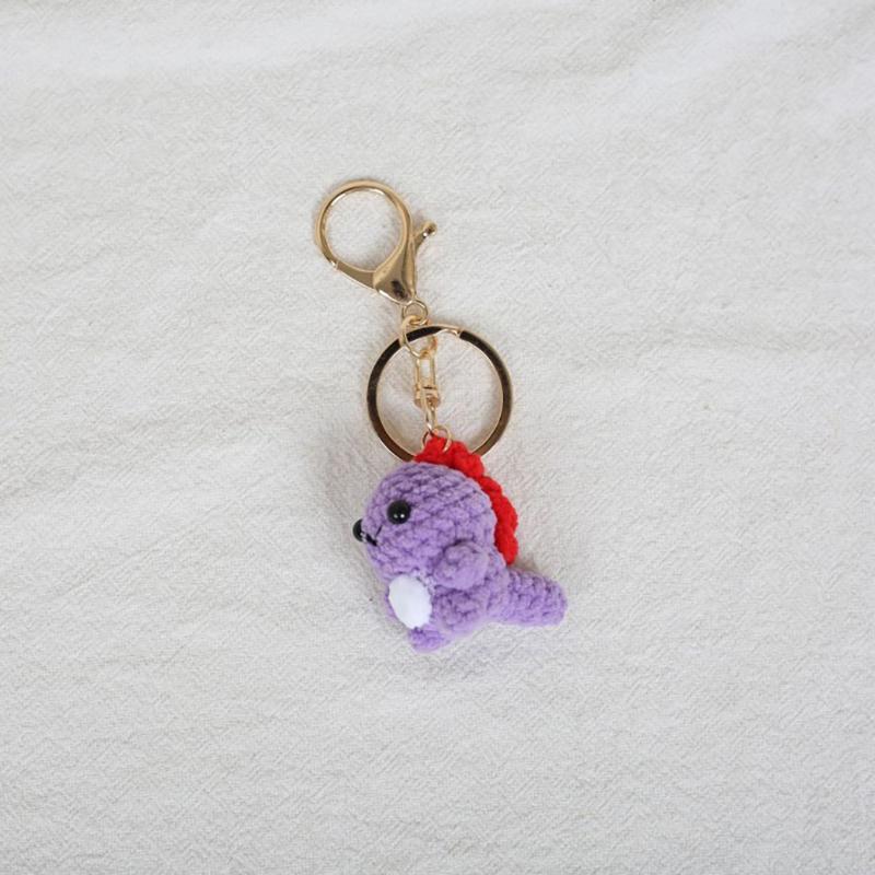 Mini Animal Doll Series Crochet Keychain Knitted Small Rabbit Doll Keyrings Mini Puppy Cute Keychain Custom Accessory