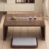 Bamboo Tatami Folding Coffee Table, Japanese-Style Low Table for Windows & Balconies
