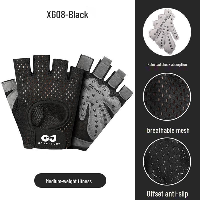 

Перчатки унисекс Lei Qi с полупальцами для фитнеса – Прочная, дышащая защита рук для езды на велосипеде на открытом воздухе и тяжелой атлетики. Extra Large