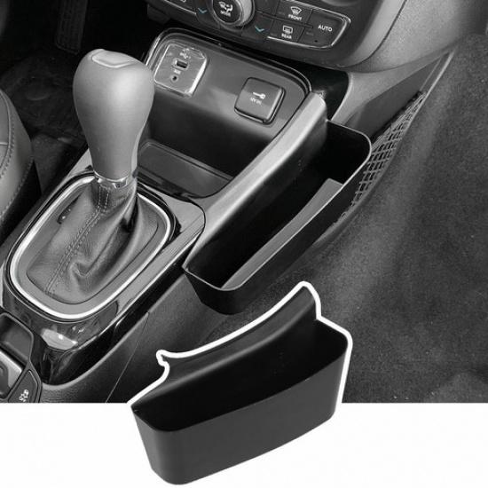 Center Console Gear Shift Storage Box Tray Organizer for Jeep Compass 2017+Black