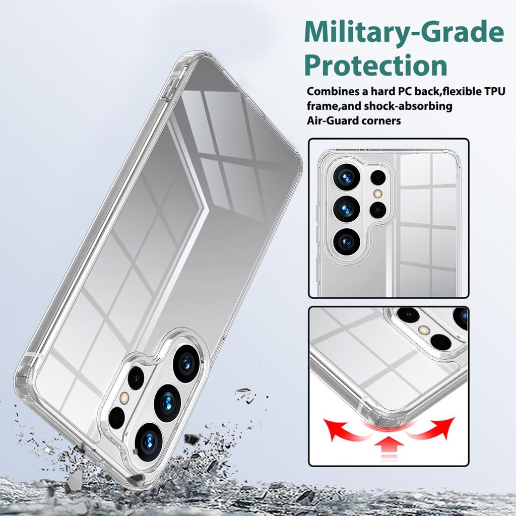For Samsung Galaxy S26 Ultra Clear Phone Case TPU+Acrylic Shockproof Phone Back Cover