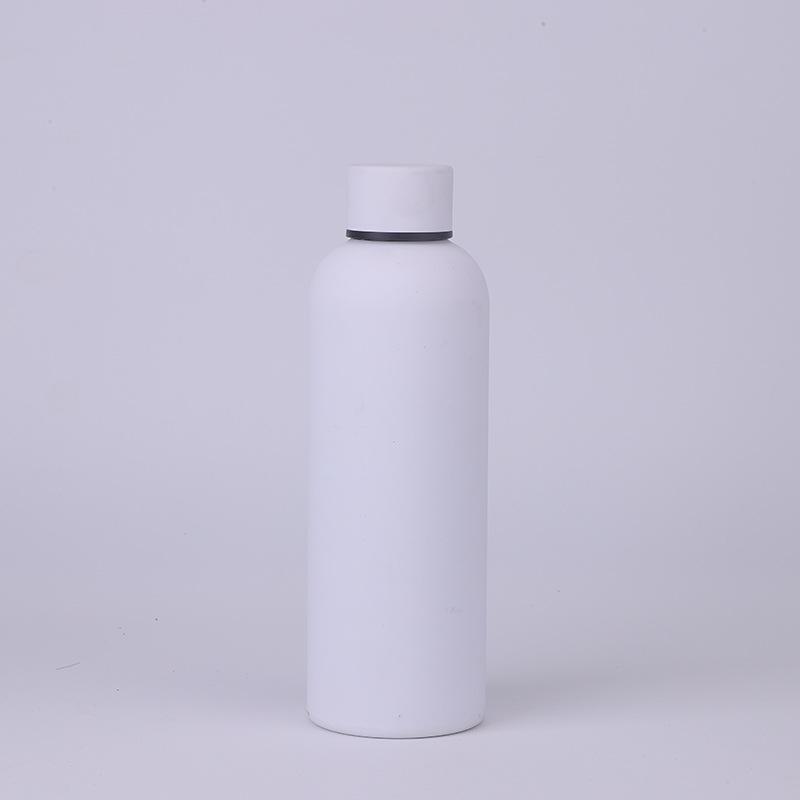 750ml Insulated Bottle Solid Color Stainless Steel Jug with Lid Large Capacity Ice Coffee Cup Portable for Driving Travel Home
