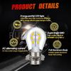 Ruiandsion P15D-25-3 LED Motorrad-Glühbirne Warmweiß AC/DC 6V