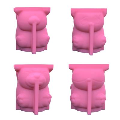 Sukulent Bitki Saksıları Mini Bahçe Heykelleri Kedi Panda Domuz Çiçek Saksısı Kalıbı Benzersiz Kalemlik Reçine Kalıpları için Silikon Kalıp