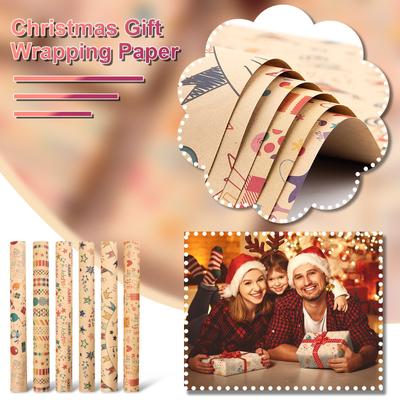 1PCs ( 70cmX50cm, 3.77 Square Feet)Single-sided Christmas Wrapping Paper, Classic  And Other Patterns
