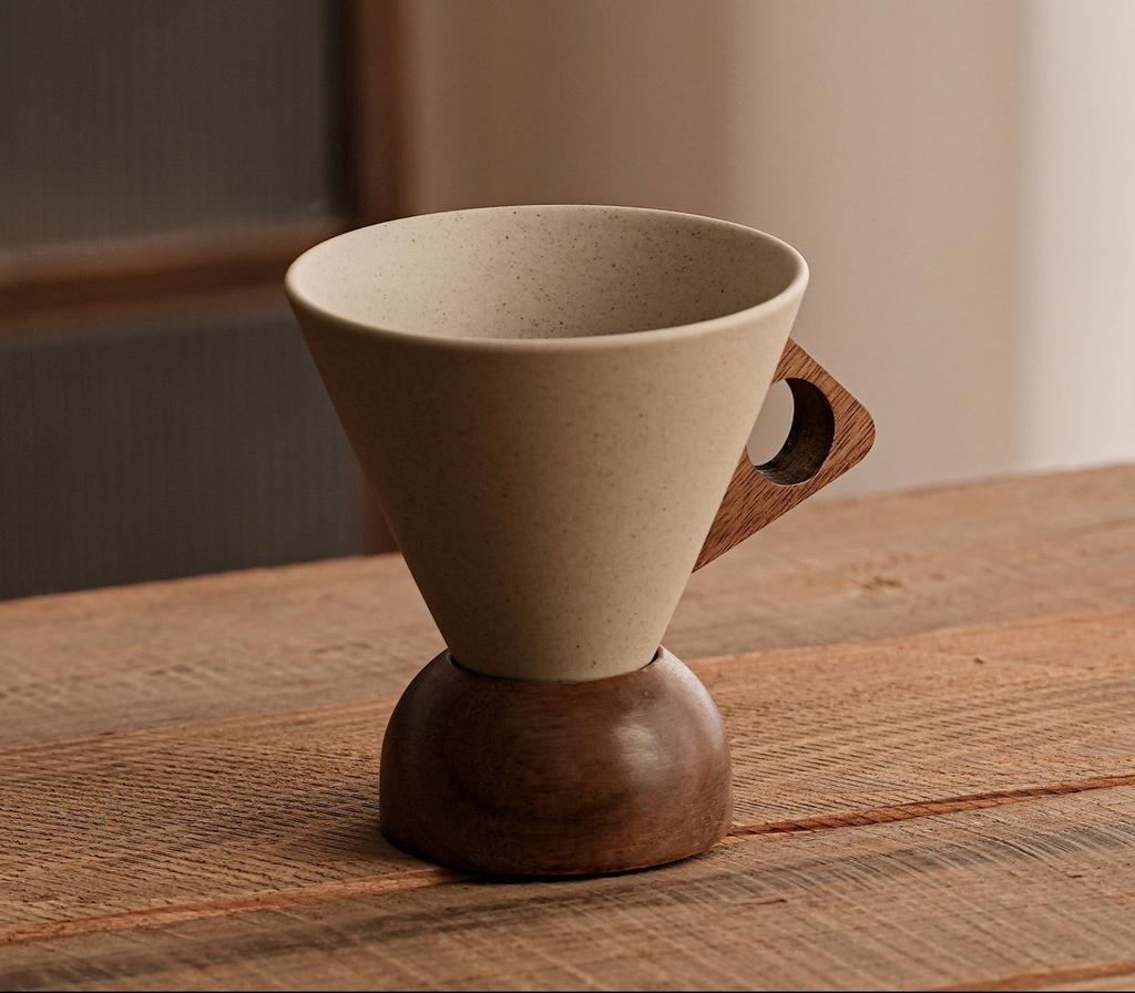 Middle Ancient Style Creative Coarse Pottery Coffee Cup, Mug, High-end Niche Exquisite American Latte Coffee Ceramic Special Cup